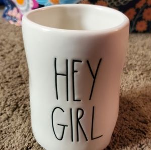 Rae Dunn - Hey Girl - Brush - Pencil - Pen - Cup
